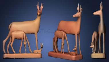 3D модель Семейство антилоп (STL)